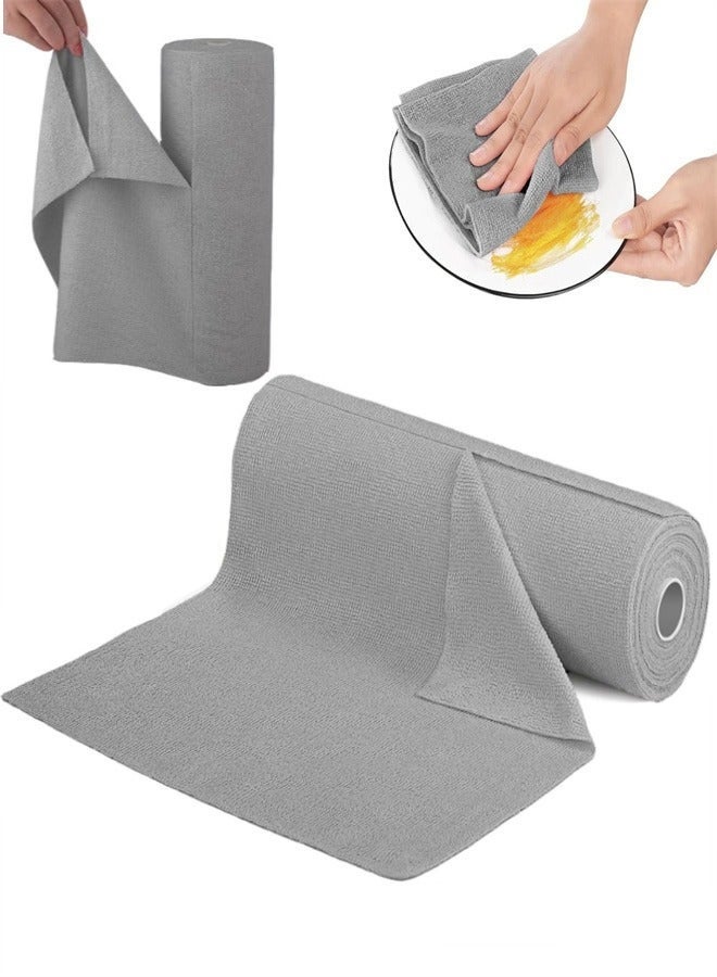 HOMESTAR 1 Roll Microfiber Cleaning Cloth Roll, Reusable Tear Away Towels, All-Purpose Absorbent Rags, Lint Free Dusting Cloth, Washable Shop Rags for Car, Bathroom, Kitchen, Window - Image 2